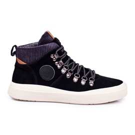 Sneakers uomo in pelle Big Star nere GG174330 nero