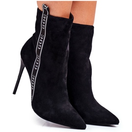 GOE Stivali Donna Con Tacco Alto Camoscio Nero GG2N3005