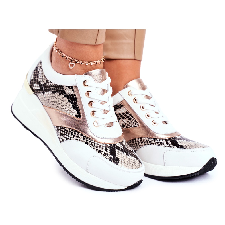 GOE Scarpe Sportive Donna Sneakers Pelle Bianche GG2N3045 bianco multicolore