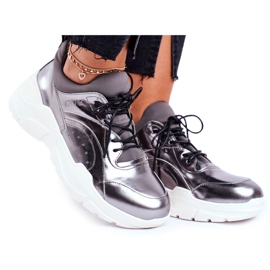 Sneakers Donna Goe Pelle Peltro GG2N3040 nero