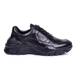 GOE Scarpe Sportive Uomo Pelle Nere GG1N3014 nero