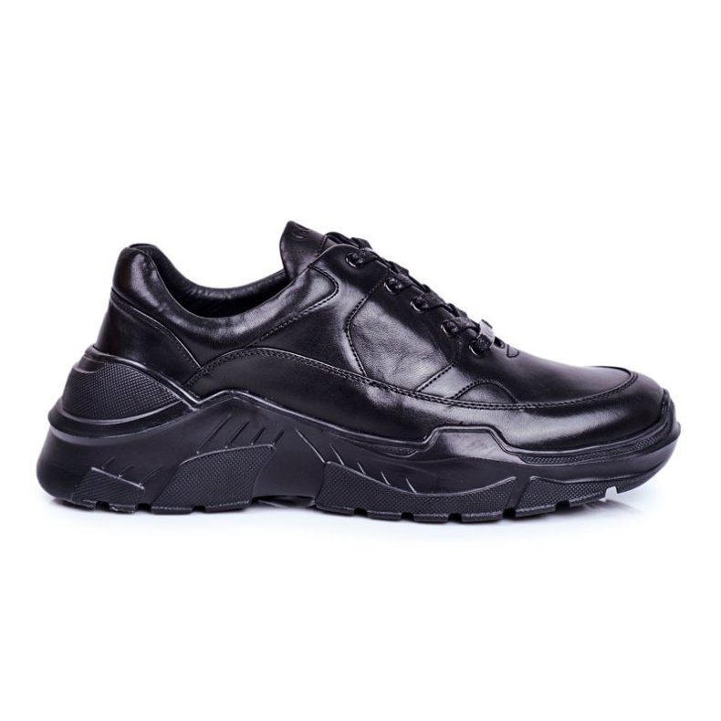 GOE Scarpe Sportive Uomo Pelle Nere GG1N3014 nero
