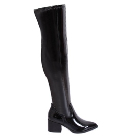 Stivali laccati neri RB35P Black nero