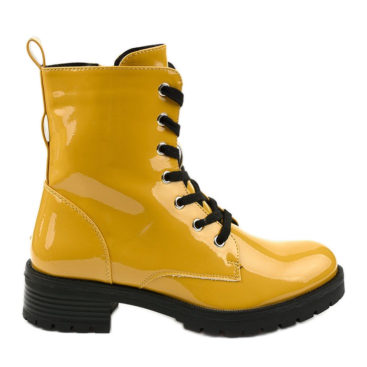 Stivali Slider laccati gialli giallo