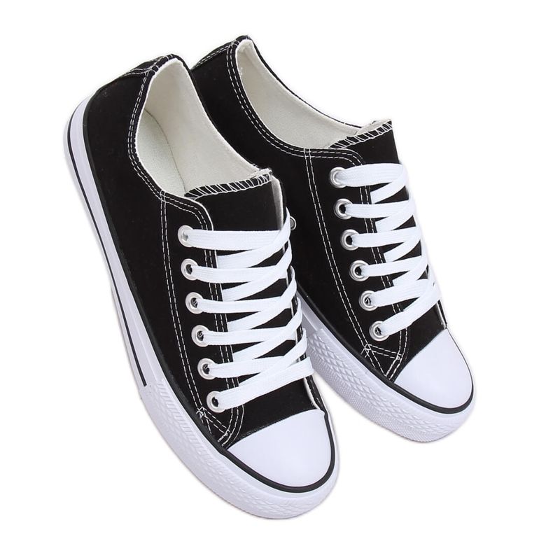 Sneakers classiche da donna nere JD05 NERO/BIANCO