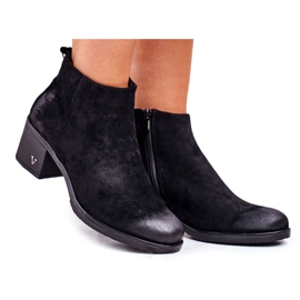 Vinceza Stivali Donna Con Tacco Camoscio Nero Volares
