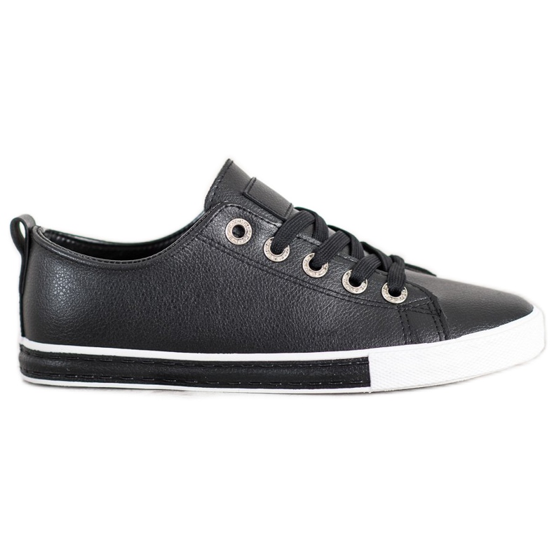 SHELOVET Sneakers in ecopelle nero