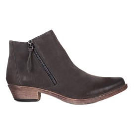 Kylie Stivali da cowboy con cerniera marrone