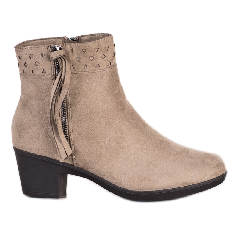 Kylie Stivali beige con frange