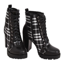 Tacchi alti neri a scacchi neri NS080P Black nero