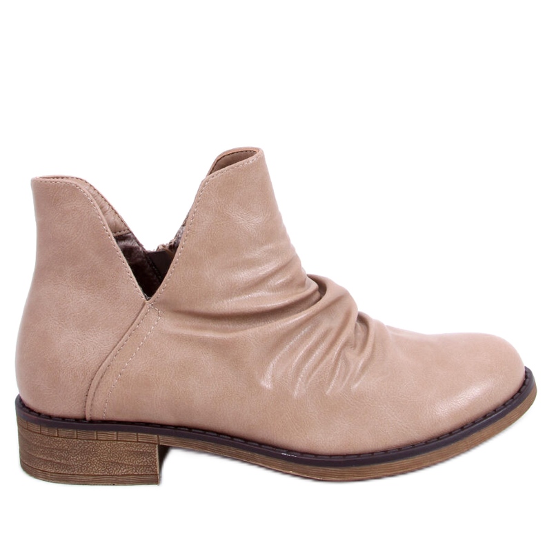 Stivali con viso cut-out beige ST-22P Beige