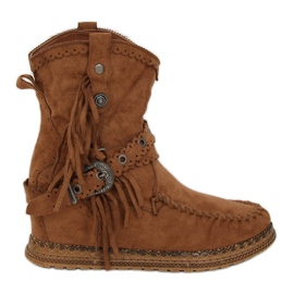 Stivali nello stile del cammello boho ST-17P Camel marrone