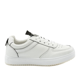 Sneakers bianche con inserti neri KK-203 bianco nero