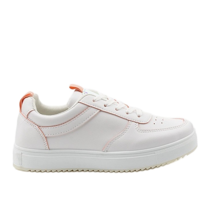 Sneakers bianche con inserti rosa KK-203 bianca