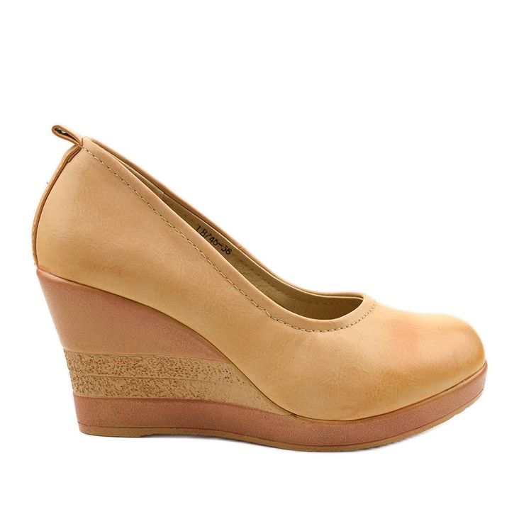 Décolleté beige sulla zeppa Deamville