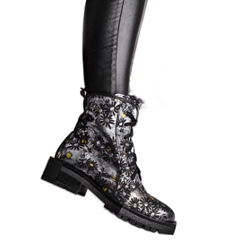 Stivali Donna Pelle Maciejka Fiori 04869-38 nero multicolore