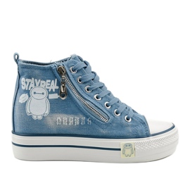 Sneaker stringate blu Lynnhurst
