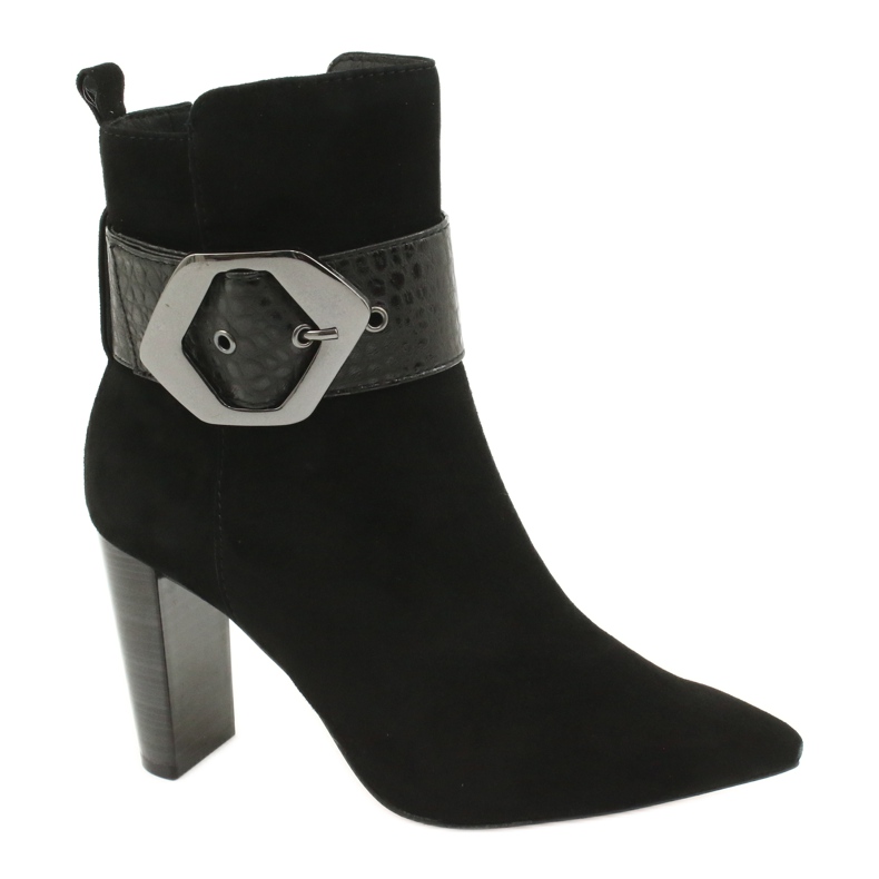 Caprice Stivali in pelle nera con fibbia 25317-25 025 nero