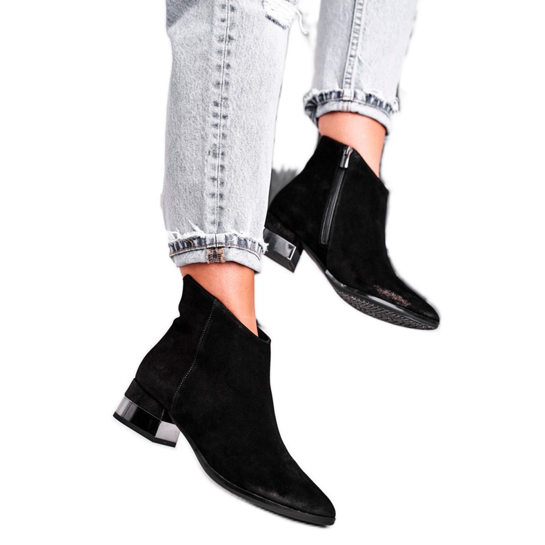 Stivali caldi in pelle da donna Laura Messi Nero 2207