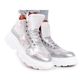 PS1 Scarpe Sportive Donna Riscaldate Argento Davan