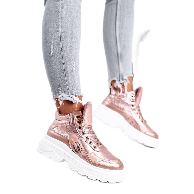 PS1 Scarpe Sportive da Donna Riscaldate Rosa Dorate Davan d'oro