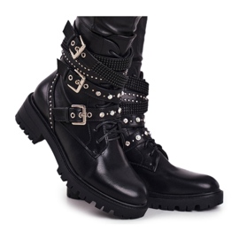 PS1 Stivali Da Donna Con Fibbie Grunge Black Victory nero