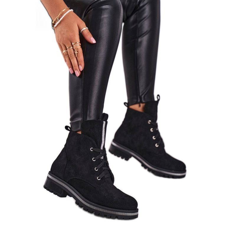 SEA Stivali Donna Eco Suede Nero Hundret Percent