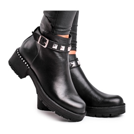 Stivali caldi in pelle da donna Laura Messi Nero 2055