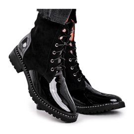 S.Barski Stivali da donna Warm Black Thunders nero