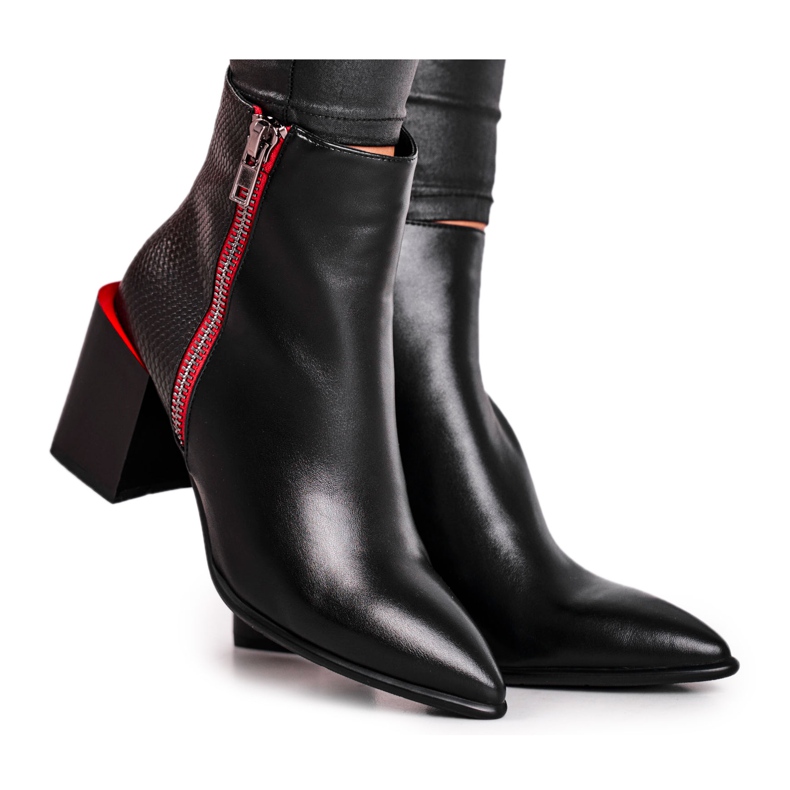 S.Barski Stivali neri da donna Black Lippi nero