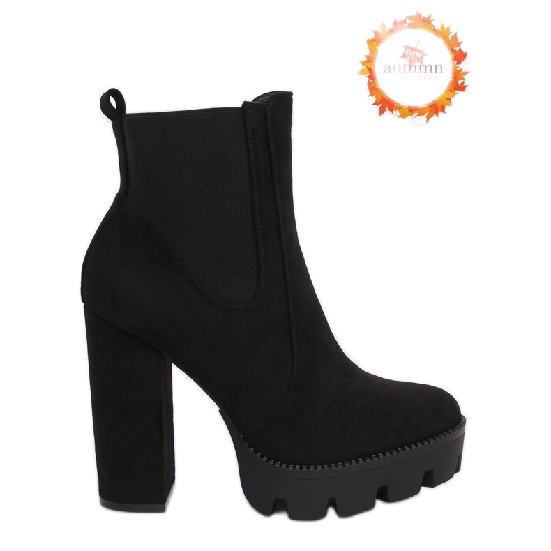 Stivali neri sulla piattaforma Stivali Jodhpur DA30P Black nero