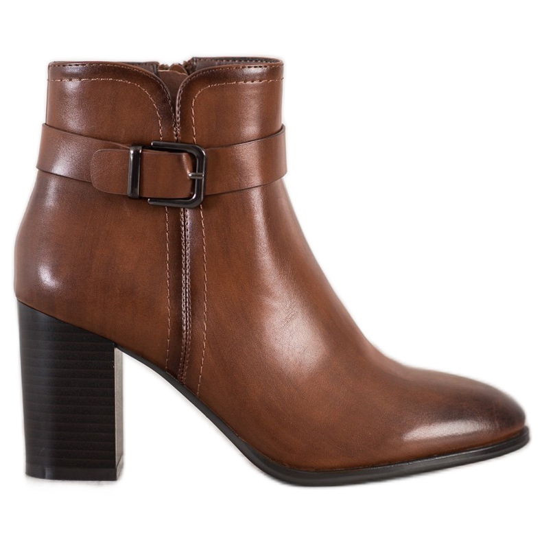 Sergio Leone Stivali classici con tacco alto marrone