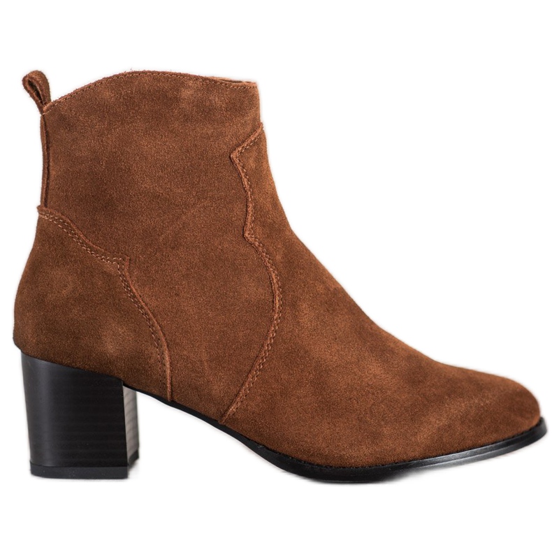 Filippo Stivaletti in pelle con tacco alto marrone