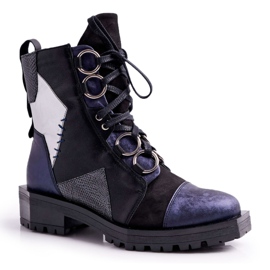 Stivali Donna Pelle Maciejka Blu Navy 04184-17/00-3