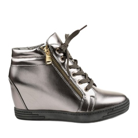 Sneakers grigie con cerniera Aqiava oro grigio
