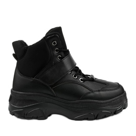 Sneakers sportive nere alla moda realizzate in ecopelle Soulsille nero