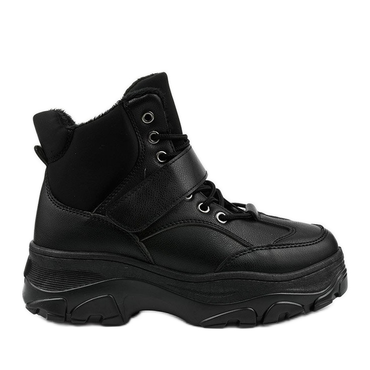 Sneakers sportive nere alla moda realizzate in ecopelle Soulsille nero