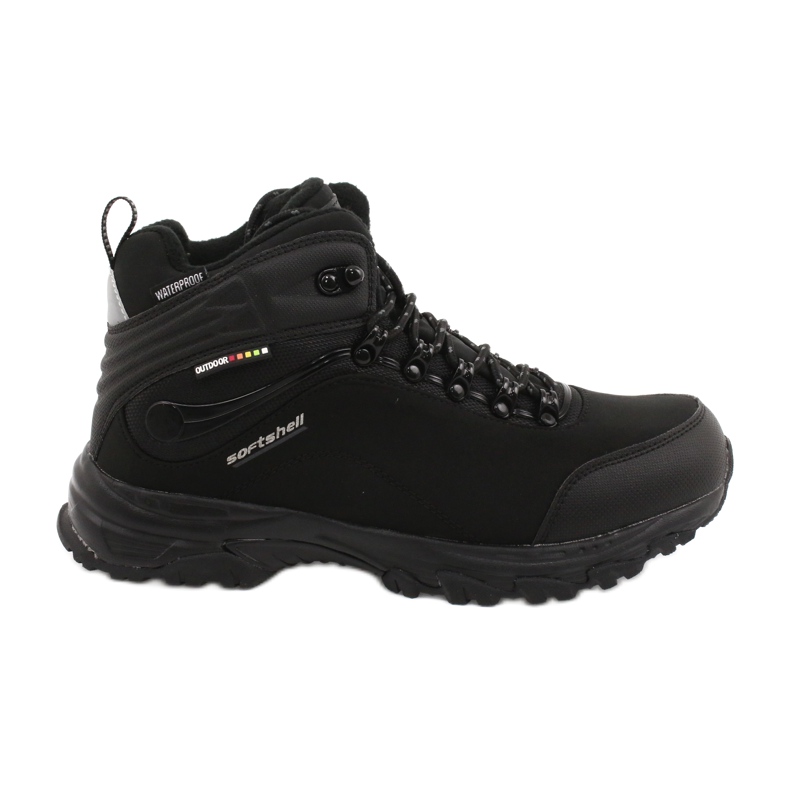 American Club Stivali Softshell da trekking americani con membrana nero