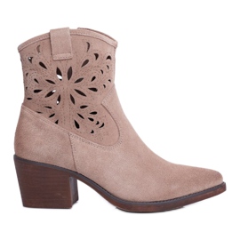 S.Barski Stivali Donna Pelle Beige Barski 12622-20