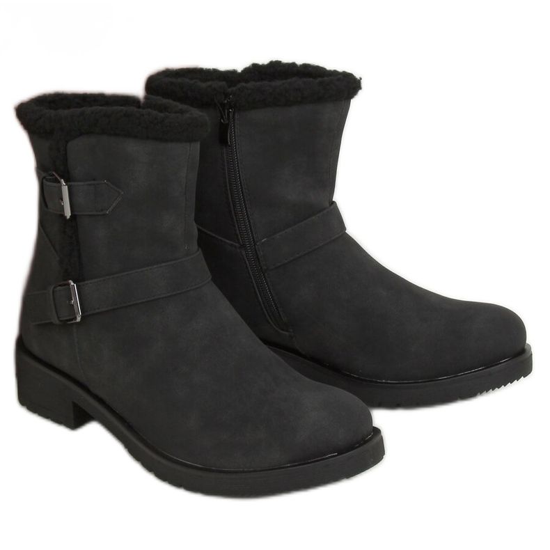 Stivali da donna neri nero 99-12 Nero