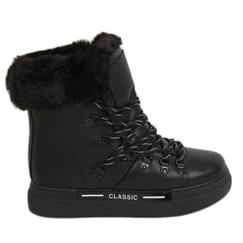 Stivali da neve neri con isolamento spesso BK903 Black nero