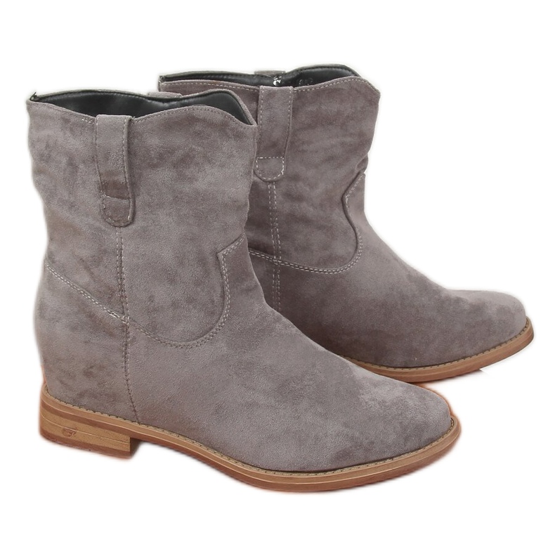 Stivali grigi con tacco nascosto NC952 Grey grigio