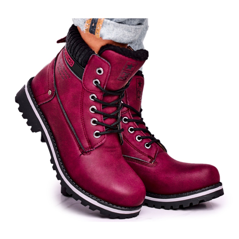 EVE Stivali da donna Borgogna Grunders rosso multicolore