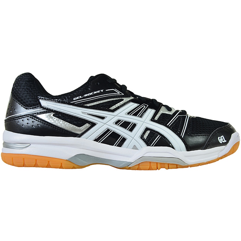 Asics Gel Rocket 7 B405N 9001 scarpe da pallavolo uomo nero nero