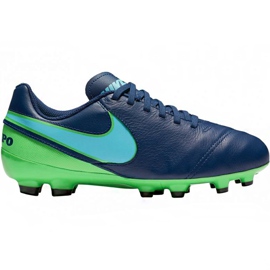 Nike Tiempo Legend Vi Fg Jr 819186 443 scarpe da calcio blu navy