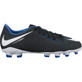 Nike Hypervenom Phelon Iii Fg Jr 852595 002 scarpe da calcio nero nero