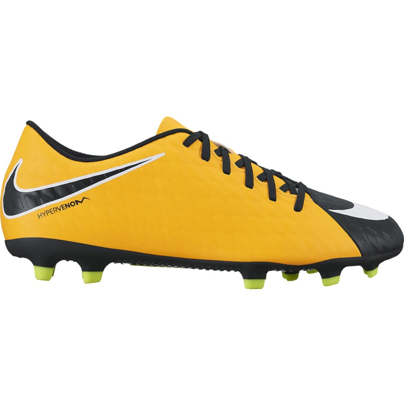 Nike Hypervenom Phade Iii Fg Jr 852580 801 scarpe da calcio multicolore giallo