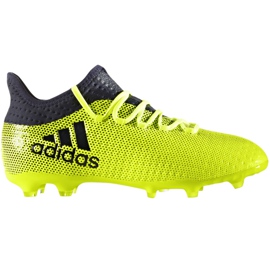 Scarpe da calcio Adidas X 17.1 Fg Jr S82297 multicolore verde