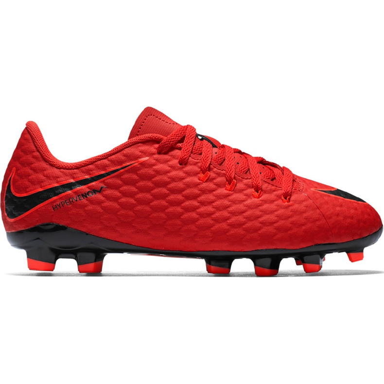 Nike Hypervenom X Phelon Iii Fg Jr 852595 616 scarpe da calcio rosso