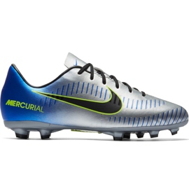 Nike Mercurial Victory 6 Neymar Fg Jr 921488 407 scarpa da calcio grigio argento